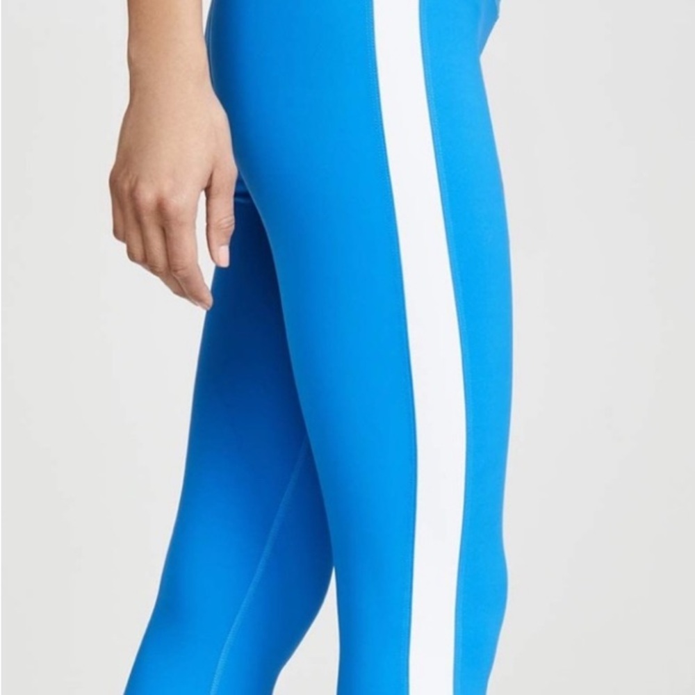 Splits59 Vibrant Blue Leggings with side Stripe Sz S